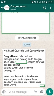 Notifikasi Order Finish Cargo-Hemat